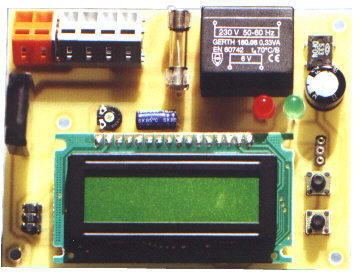 Electronic Thermostat with LCD-Display and digital Temperature-Sensor
